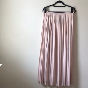 Mossimo Supply Co. Light Blush Pleated Maxi Skirt